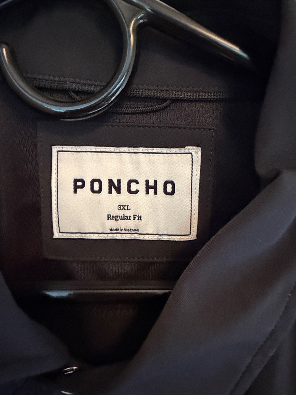 Poncho Men's Black Button-Up Shirt - Picture 2 of 4